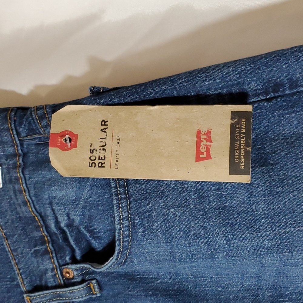 Levi's Men's 505 Regular Fit Denim Jeans ~ Blue - Picture 9 of 16
